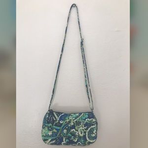 Vera Bradley Adjustable Small Purse (Green/Blue)